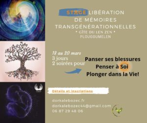 Lire la suite à propos de l’article Stage comprendre et libérer le transgénérationnel – Constellations familiales 18 mars – 20 mars